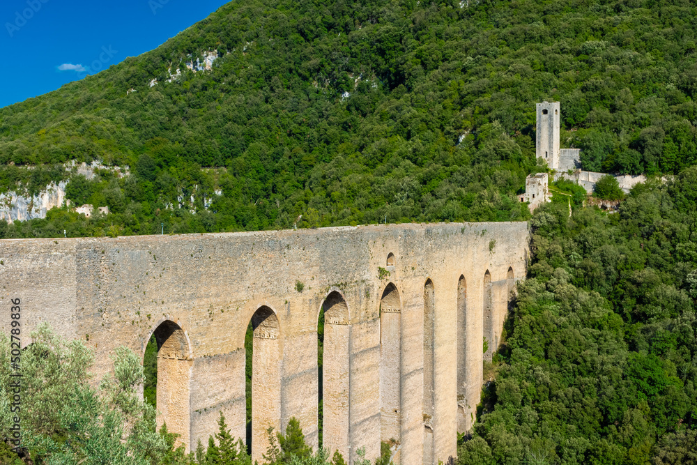 Roman aqueduct of Spoleto, Umbria Italy Roman aqueduct of Spoleto, Umbria Italy
