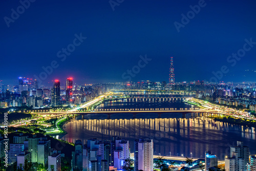 Night view of Seoul city taken at night