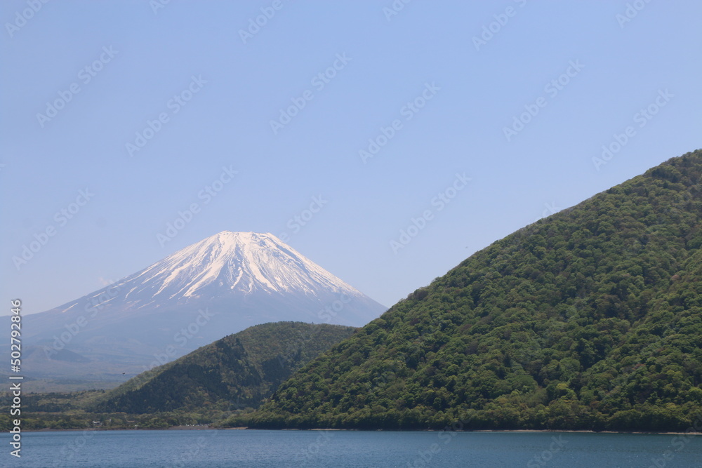 富士山と本栖湖 富士山と本栖湖