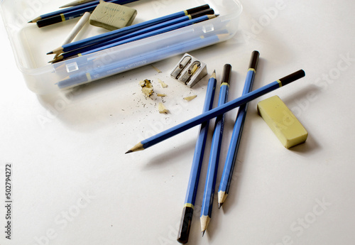 Close-up of a set of Pencils used for Artistic Creations