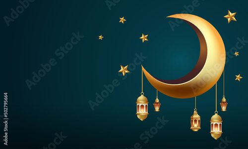 ramadan kareem banner background design illustration