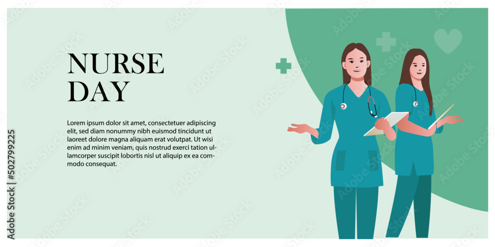 custom made wallpaper toronto digitalbanner of two nurse smile and greeting nurse day