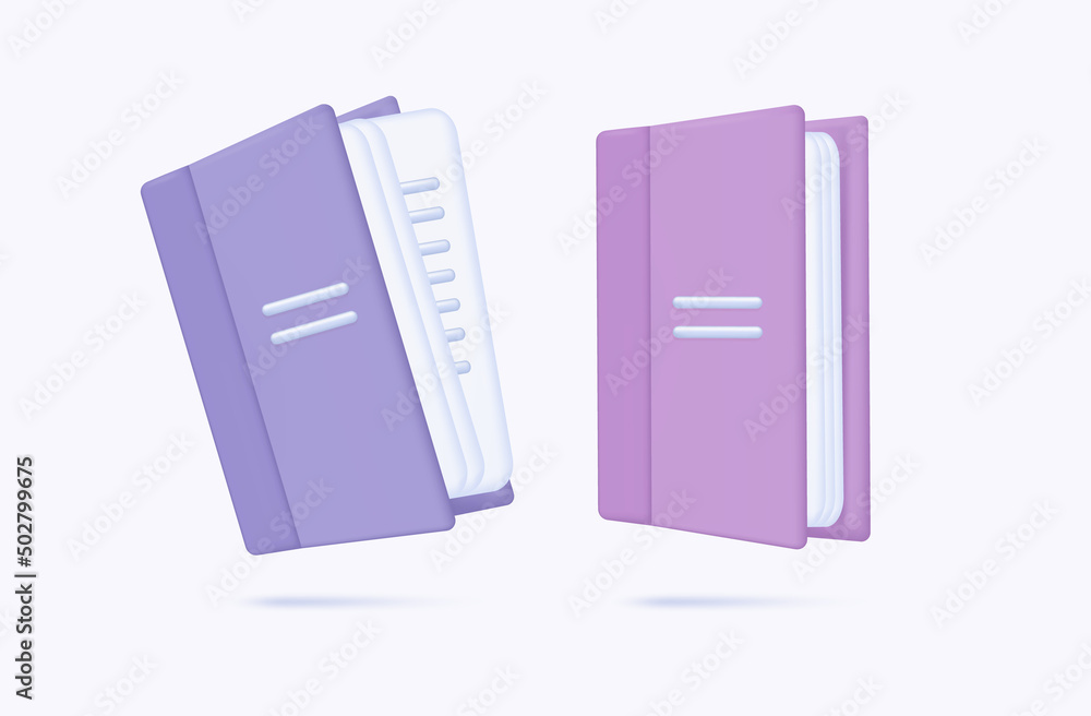 Two books 3d. Paperback textbook collection, learning material with study paper pages. Catalog, note, dictionary or folder flying on white background. Sheet documents in the information folder. Two books 3d. Paperback textbook collection, learning material with study paper pages. Catalog, note, dictionary or folder flying on white background. Sheet documents in the information folder.
