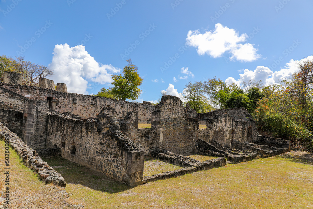 Dubuc Castle in Caravelle Peninsula - Trinite, Martinique, French Antilles