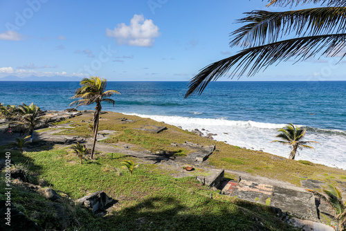Ruins on Nord-Plage beach - Macouba, Martinique, French Antilles