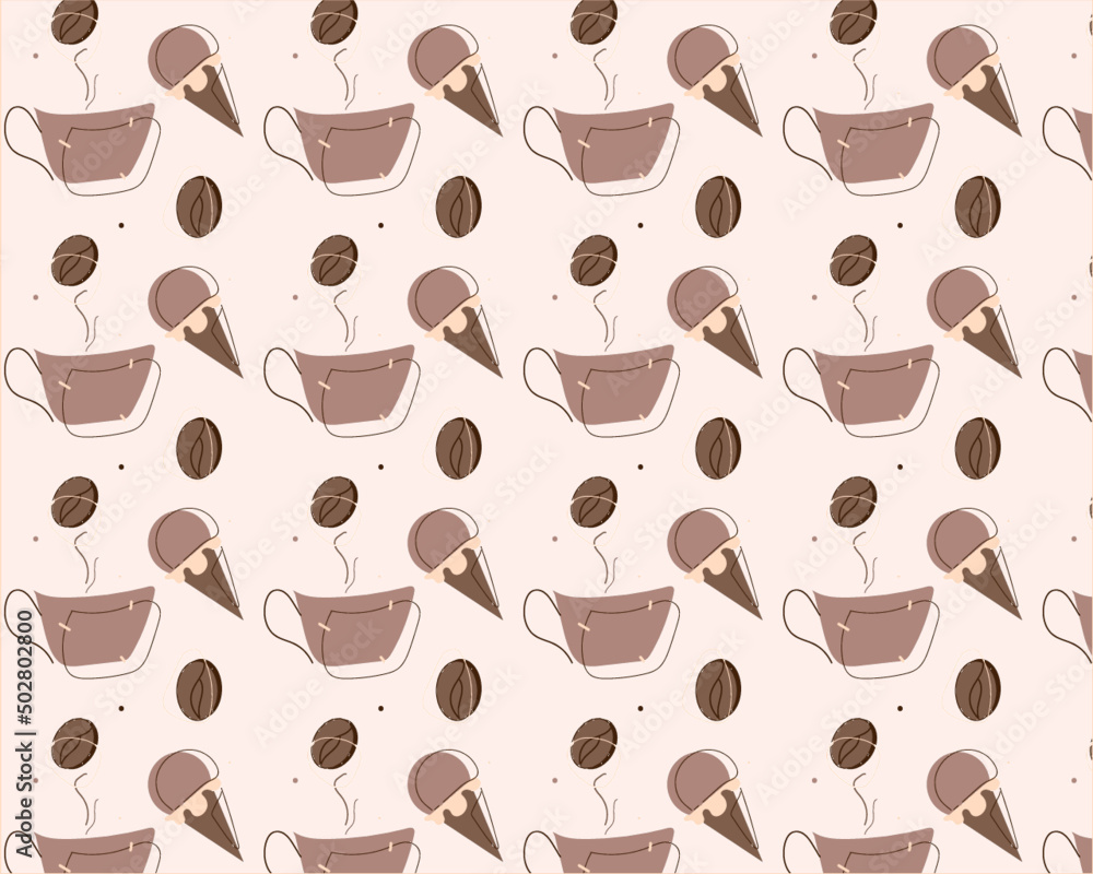 seamless pattern with cups seamless pattern with cups