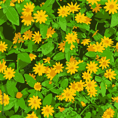 VEKTOR YELLOW FOWER  IN GARDEN