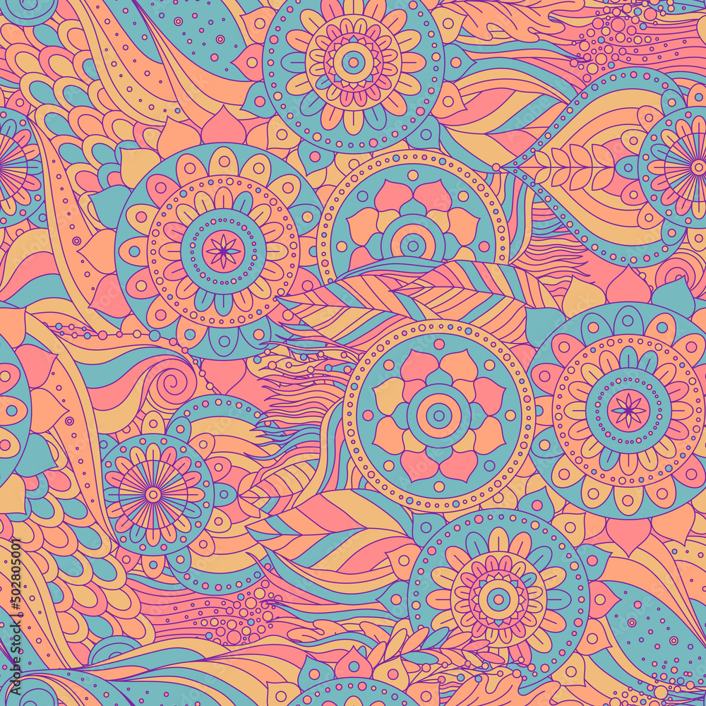 Boho ethnic asian seamless pattern Boho ethnic asian seamless pattern