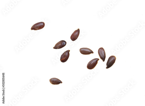 Sesame seeds isolated on white background.