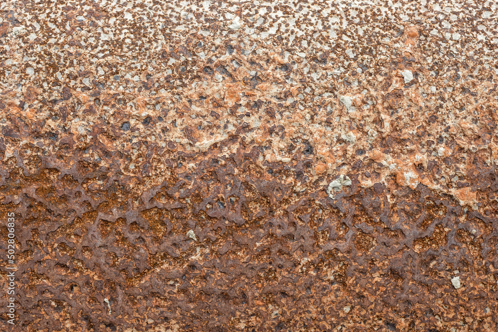 Abandoned old iron metal sheet with heavy rust for background Abandoned old iron metal sheet with heavy rust for background