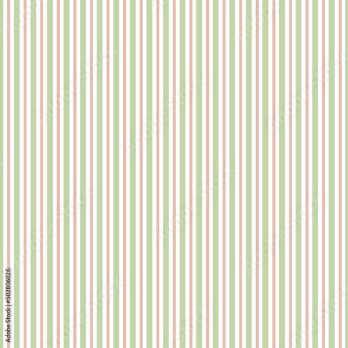 Regent stripe seamless vector pattern background. Symmetrical linear geometric backdrop. Pastel pink teal parallel vertical thin and wider stripes. Elegant repeat regency inspired historical design.