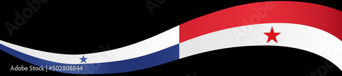 Panama flag wave  isolated  on png or transparent background,Symbol of Panama. vector illustration