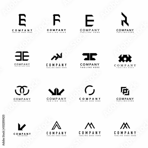 Set of company logo design ideas