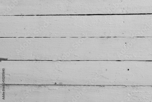 White painted wooden background made from plank boards.
