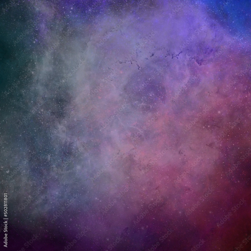 Fototapeta premium Galaxy space stars nebula abstract watercolor paint texture