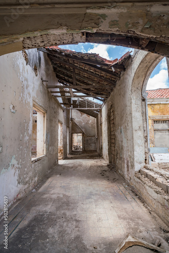 An old abandoned building being prepared for renovation 