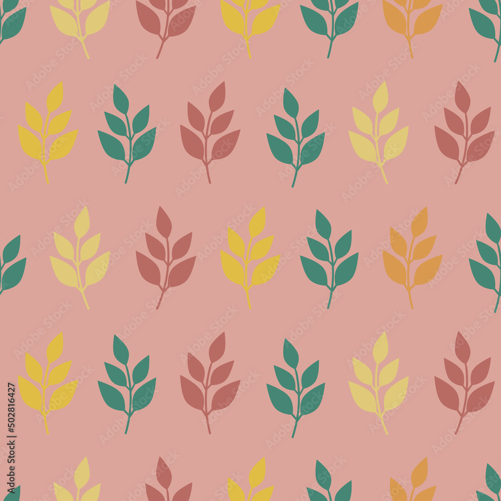 Seamless pattern with leaves Seamless pattern with leaves