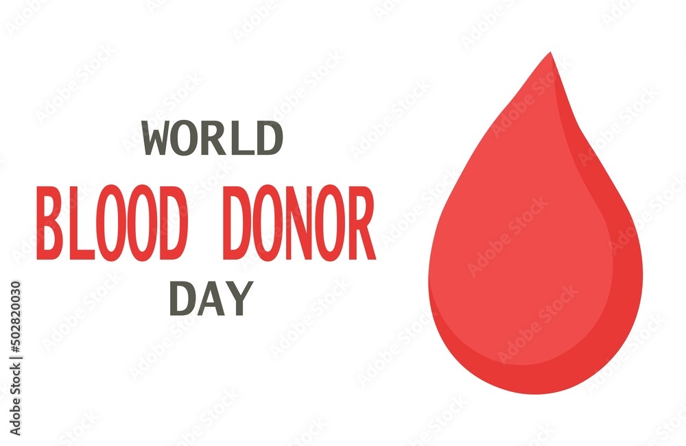 Fototapeta premium World blood donor day template on white background