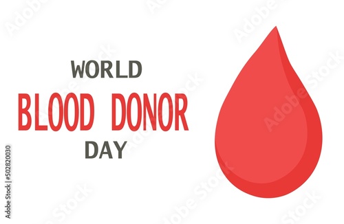 World blood donor day template on white background