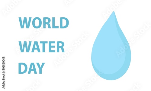 World Water Day - vector abstract waterdrop concept