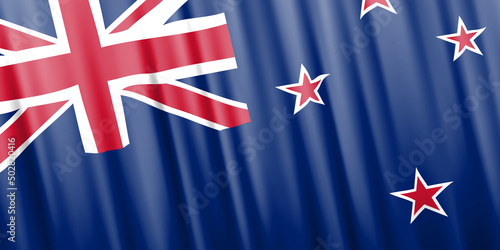 Wavy vector flag of New Zealand