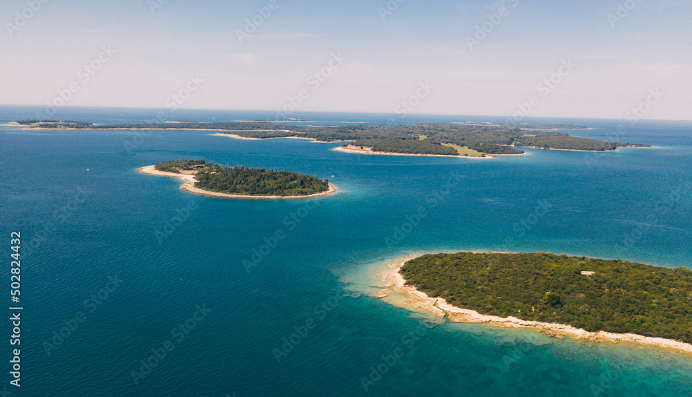 Aerial view of archipelago in Adriatic sea
