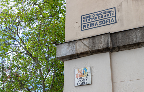 Museo Nacional Centro de Arte Reina Sofía and Calle de Santa Isabel Signs