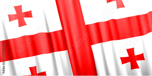 Wavy vector flag of Georgia