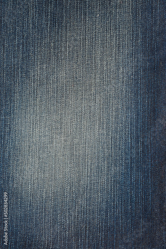 Texture of dark blue jeans, detail cloth of denim for pattern and background, Close up