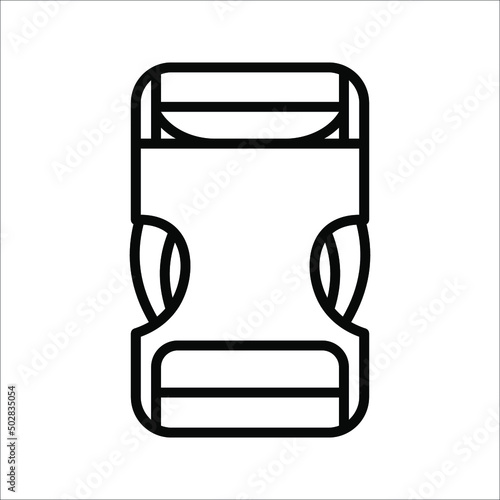buckle icon. backpack buckle vector. metal belt buckle vector icons on white background photo