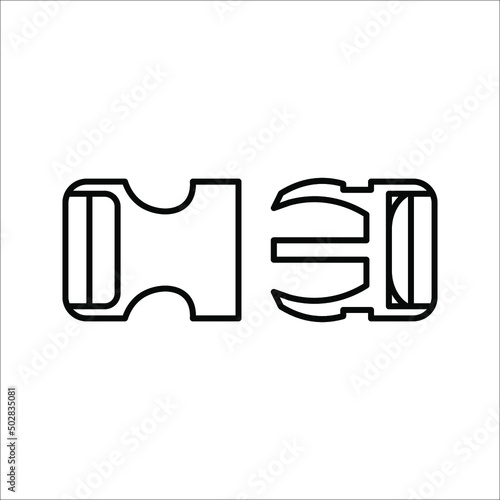 buckle icon. backpack buckle vector. metal belt buckle vector icons on white background