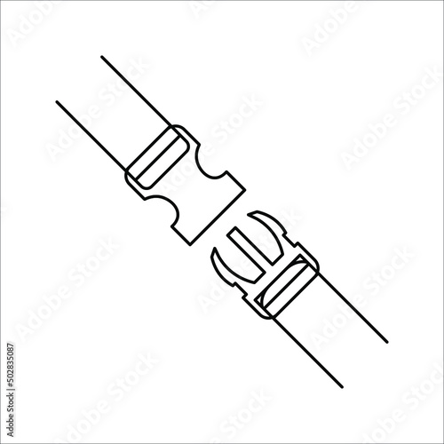 buckle icon. backpack buckle vector. metal belt buckle vector icons on white background