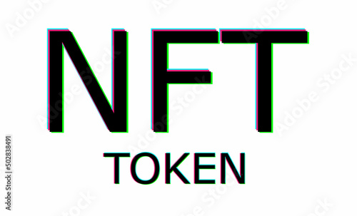 Digital currency technology and investment. Unique token for art and crypto transactions. Crypto coin for exchange and trade in the blockchain. NFT. Vector