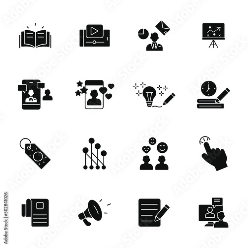 storytelling icons symbol vector elements for infographic web