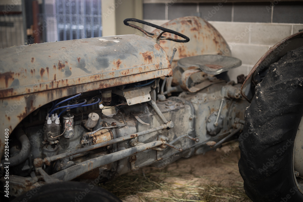 old rusty tractor