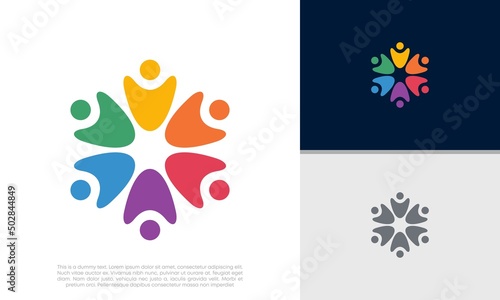 Global Community Logo Icon Elements Template. Community human Logo template vector. Community health care. Abstract Community logo