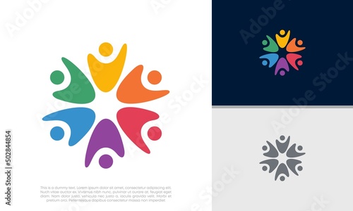 Global Community Logo Icon Elements Template. Community human Logo template vector. Community health care. Abstract Community logo © harika013