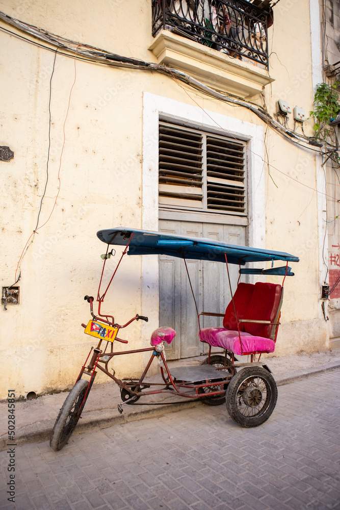 Fototapeta premium bicycle taxi on the street