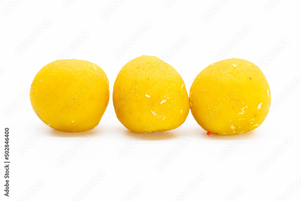 coconut laddoo isolate on white background coconut laddoo isolate on white background