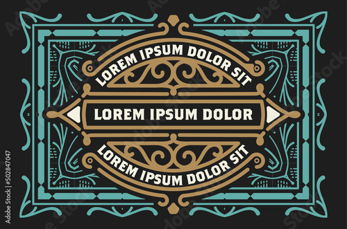 Western card with vintage style