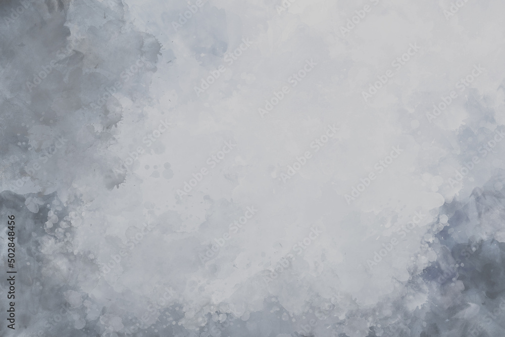 Plunging through the mist, fog, and clouds. Background in mottled grays with a beam of light shining into gray spokey background. Plunging through the mist, fog, and clouds. Background in mottled grays with a beam of light shining into gray spokey background.