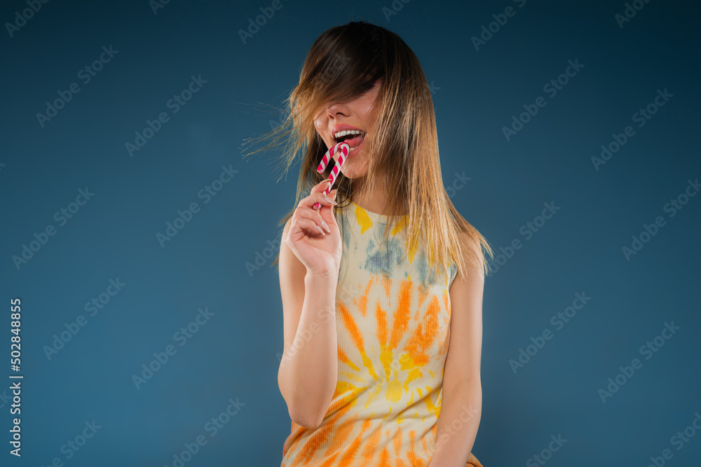 Having fun with her hair Having fun with her hair