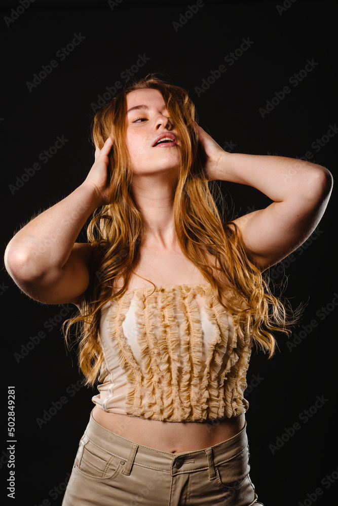 Portrait of smiling young caucasian woman Portrait of smiling young caucasian woman