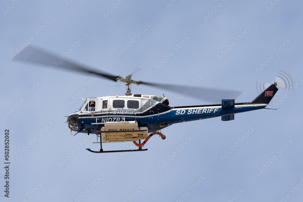 El Cajon, California, USA May 3, 2013 Bell 205 Helicopter N107BZ