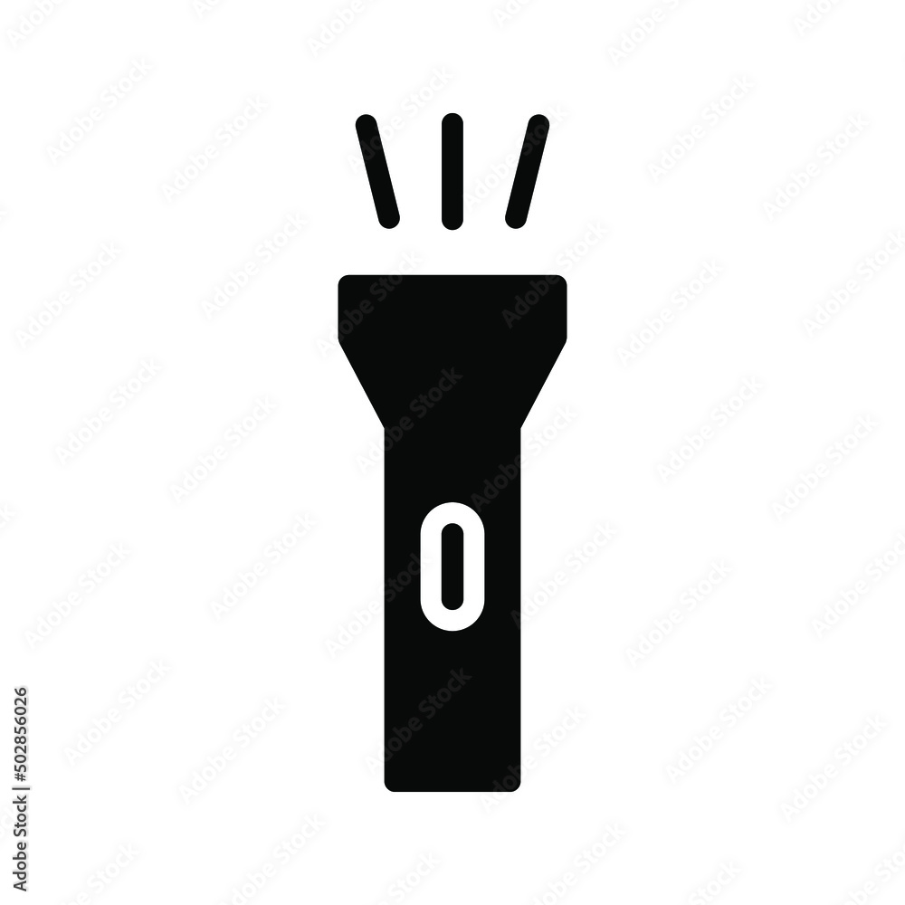  flashlight icon color editable on white background