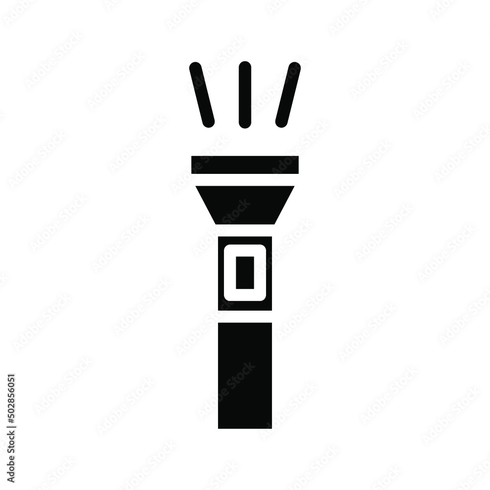 flashlight icon color editable on white background flashlight icon color editable on white background