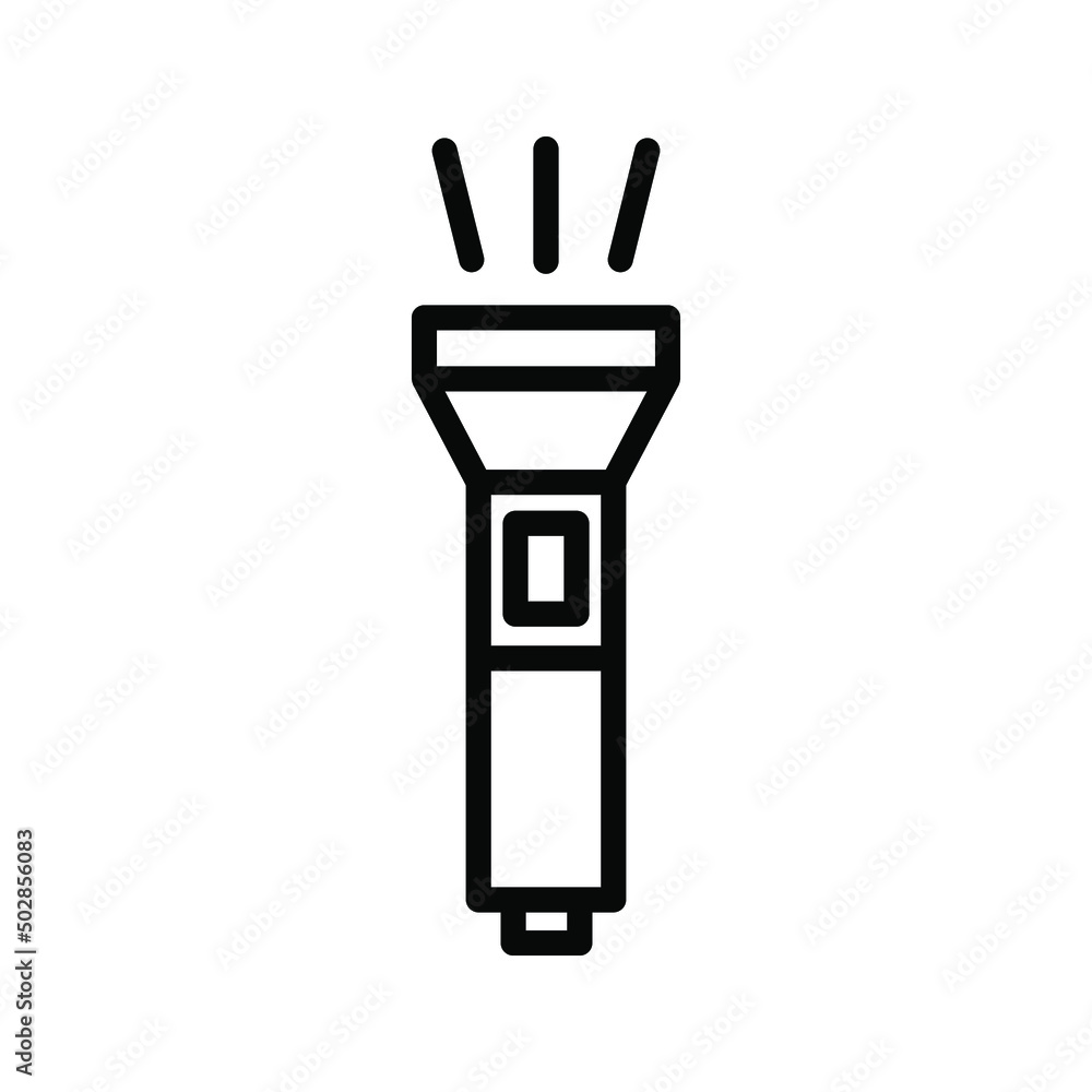 flashlight icon color editable on white background flashlight icon color editable on white background