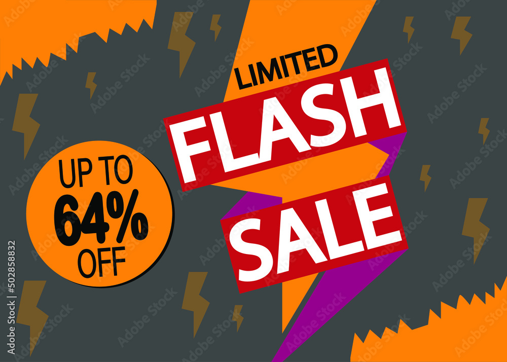 Obraz premium Up to 64% off. Quick sale banner for limited quantity stores and products.