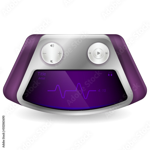 music player 3d object, Smartphone redesign realistic object