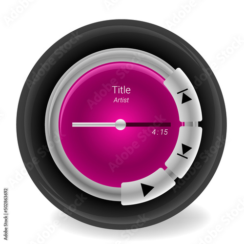music player 3d object, Smartphone redesign realistic object